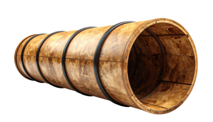 Wooden tube,  detailed design