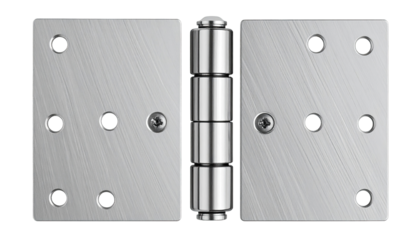 Two rectangular metal panels joined by a hinge