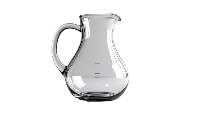 Clear glass pitcher