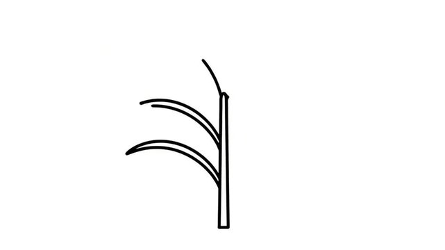 Simple tree line drawing