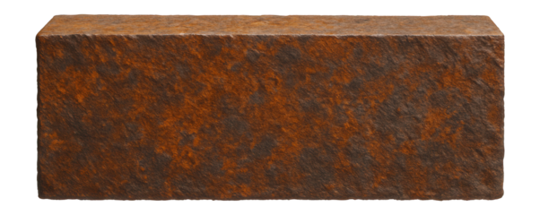 Rusted rectangular metal bar.