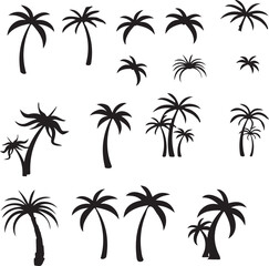 set of palm trees