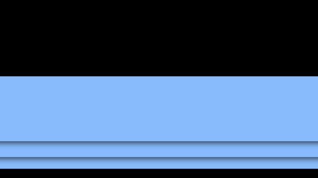 Blue package simple transition with shadow animation isolated on black background