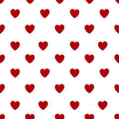 red hearts seamless pattern 