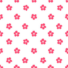 seamless floral pattern with pink flowers 