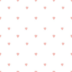 seamless pattern with pink hearts, pattern on valentine day 
