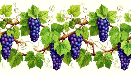Ornate grapevine border design
