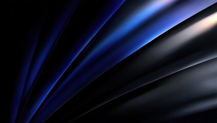 Intricate interplay of deep blue and shadowy black drapes, creating a dramatic and stylish abstract design.
