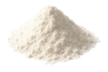 Spilled pile of white flour.