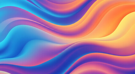 Abstract background featuring flowing waves of vibrant colors in a smooth gradient effect