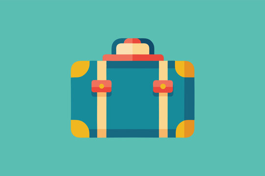 Brightly colored travel suitcase designed for adventures and journeys to new places