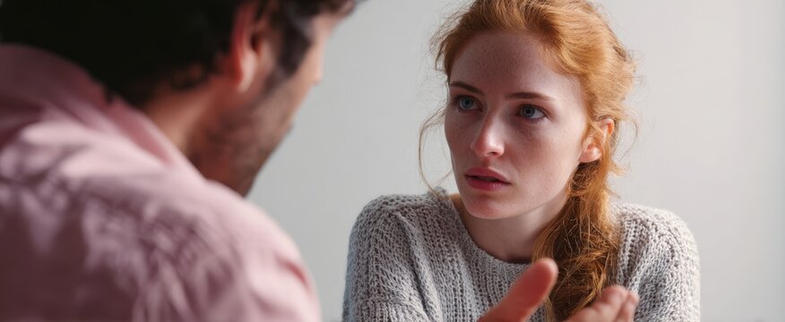 The couple engaging in a deep emotional conversation during an intimate moment.