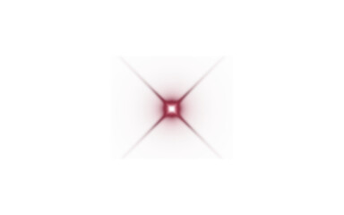 Red Star Flare PNG, Glowing Light Burst Effect for Designs