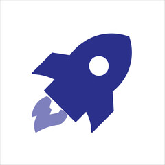 rocket icons. simple colored vector