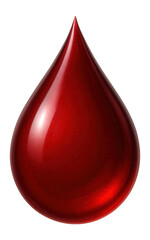 Realistic isolated blood drop.