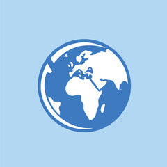 blue globe icon