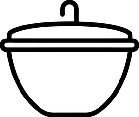 Basin outline icon vector on white background 