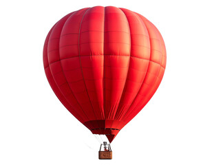 Obraz premium Bright Scarlet Hot-Air Balloon – Floating Adventure Travel Icon PNG