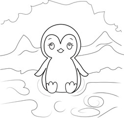  penguin coloring pages line art for kids.