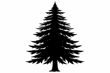 Set of Christmas pine and fir trees vector illustration