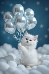 cat and balloon