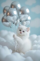 cat and balloon