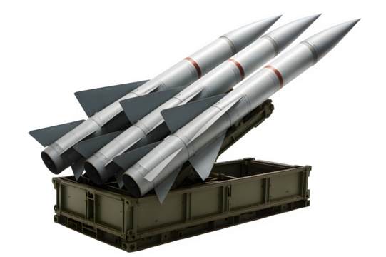 Surface-to-Air Missiles Stored in Transport Container Transparent PNG