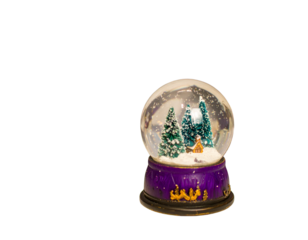 Firefly_Colorful playground structure with dual slides - Firefly_Elegant collection of purple-themed snow globes