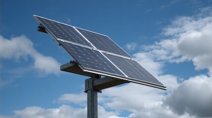 Obraz premium solar panels blue sky clouds