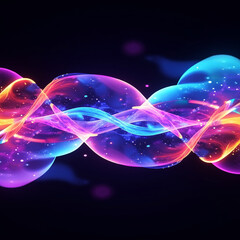 vortex, frequency, gradient, science, luminous, physics, holographic, vibrant, fractal, symmetry, 