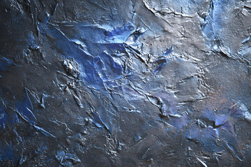 Obraz premium Abstract Blue and Black Textured Surface with Metallic Sheen