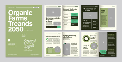 Organic Theme 8 Page Brochure Design Template