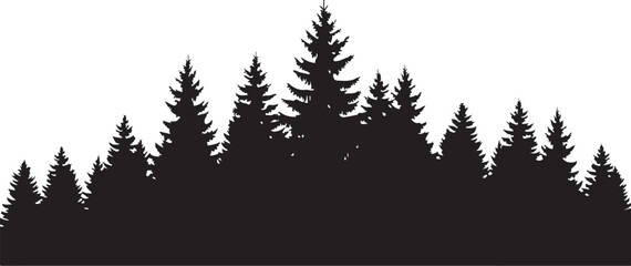 Silhouette of a Forest