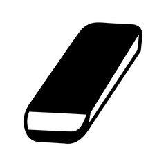 Monochrome Eraser Illustration on a White Background Perfect for Educational Use