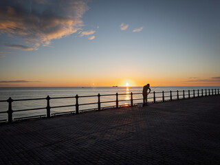 Obraz premium Roker Pier in Sunderland at sunrise 