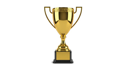 Golden Trophy Achievement, Success, Victory - Transparent Overlay for Design