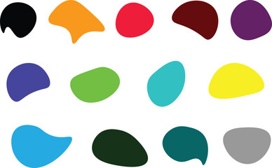 Set of colorful shapes vector illustration
