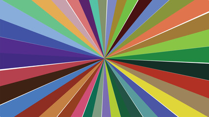 Vibrant exploding rays of color bursting outward psychedelic abstract background energetic radiance