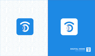 Unique D Letter Logo for Health Care and Helping Support Services