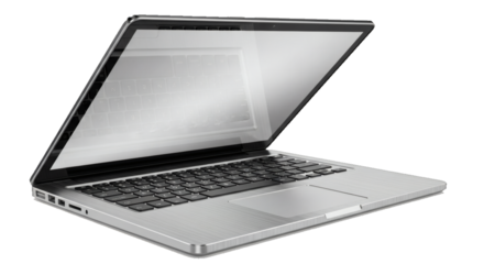 Modern Laptop with Transparent Overlay for Technology Presentation