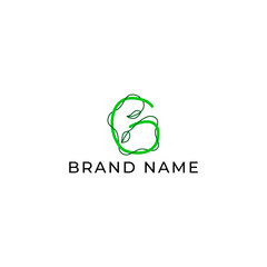 ILLUSTRATION LETTER G WITH LEAF GEOMETRIC LOGO ICON GREEN PASTEL COLOR TEMPLATE SIMPLE MINIMALIST DESIGN ELEMENT SIMPLE VECTOR GOOD FOR APPS, BRAND 