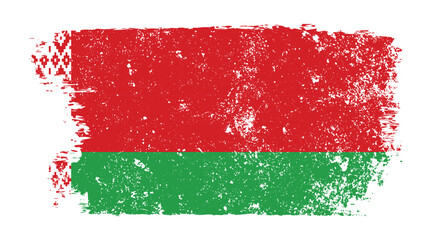Belarus Flag Vector Illustration with Grunge and Dust Effect
