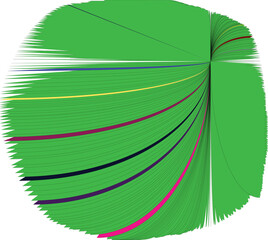 Abstract Leaf Shape Gradient Vector Art