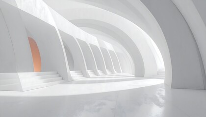 Modern white architectural hall