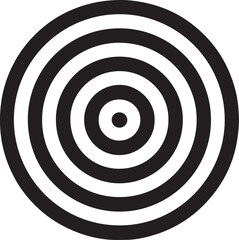 Concentric black and white circles forming a target pattern