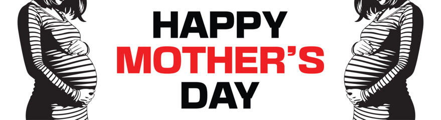 Celebrate expectant mothers with a vibrant Happy Mother's Day graphic