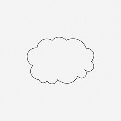 Simple outline cloud shape for design and communication