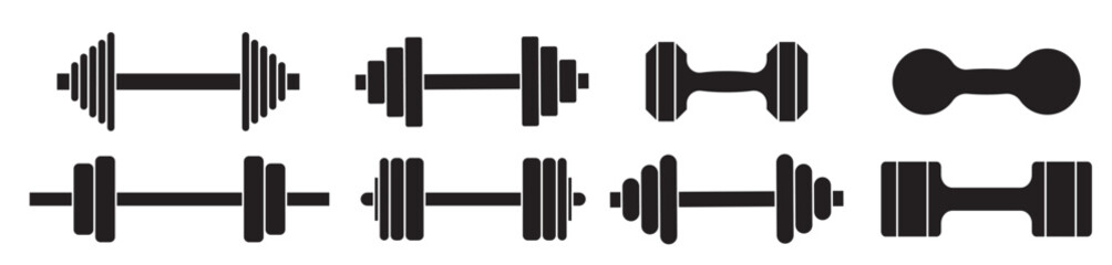 dumbell icons vector illustration