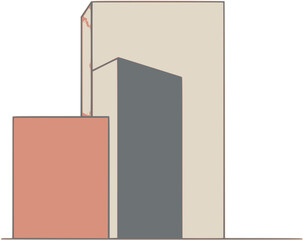 Abstract Geometric Cityscape Illustration