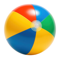 Obraz premium Colorful beach ball on a white background.